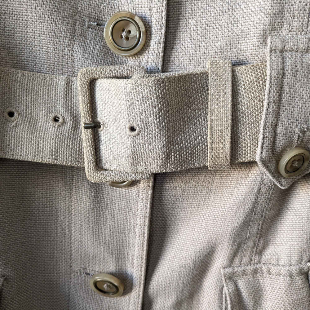 Rachel Zoe Beige Trench Coat with Belt - Picture 8 of 14
